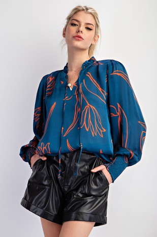 Marion Teal Blouse