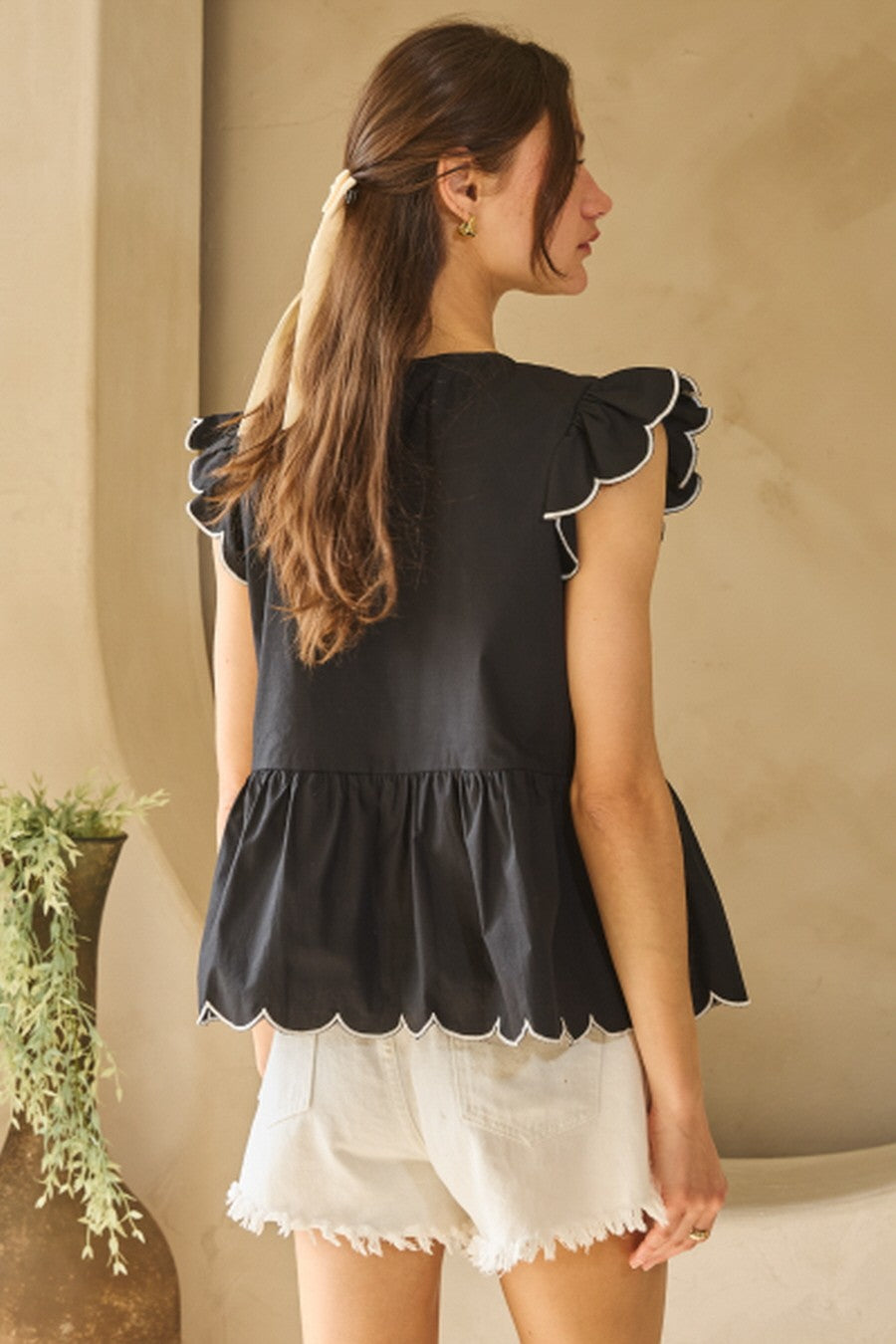 B & W Bows Blouse