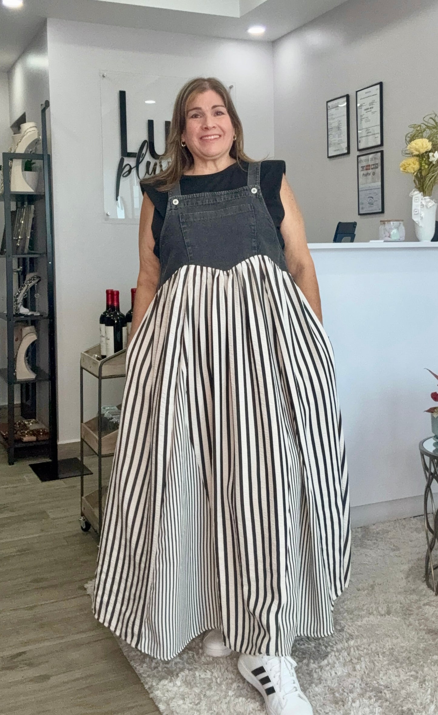 Michy Striped Overall