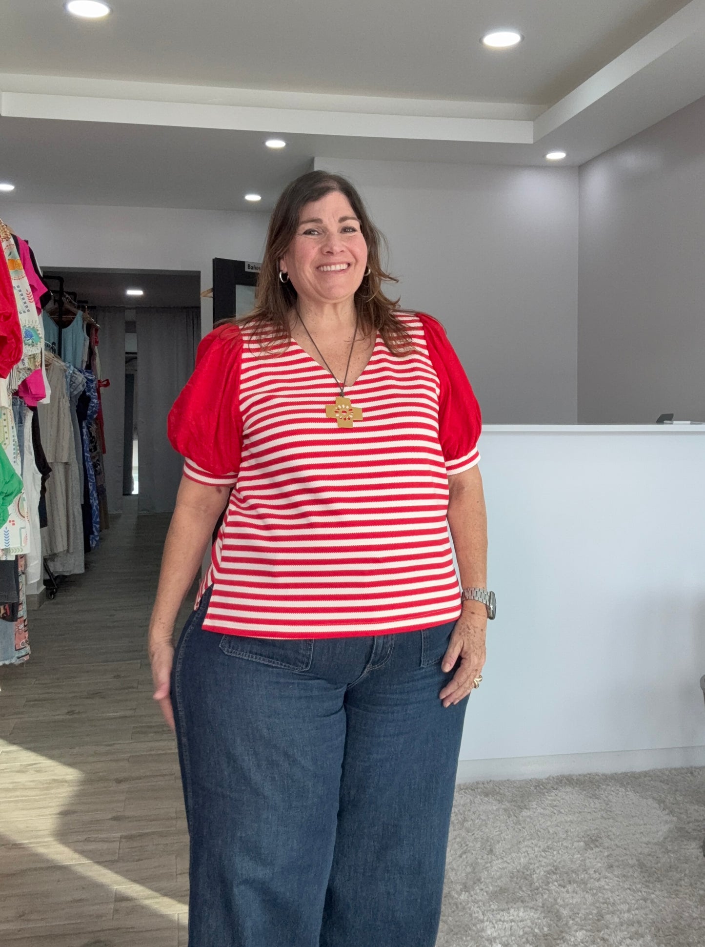 Maxi Stripped Top