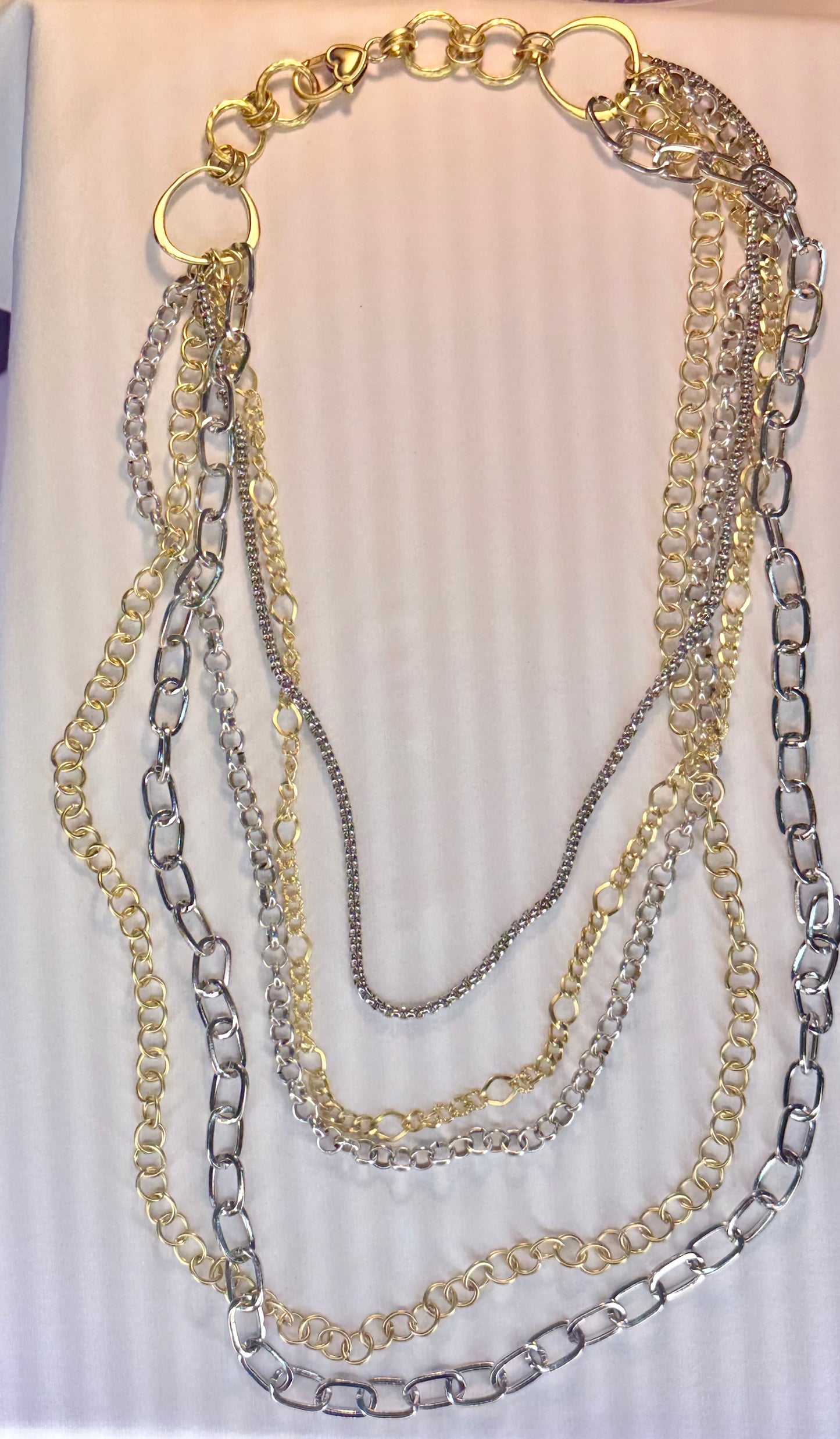 Two-tone Multi Stand Necklace