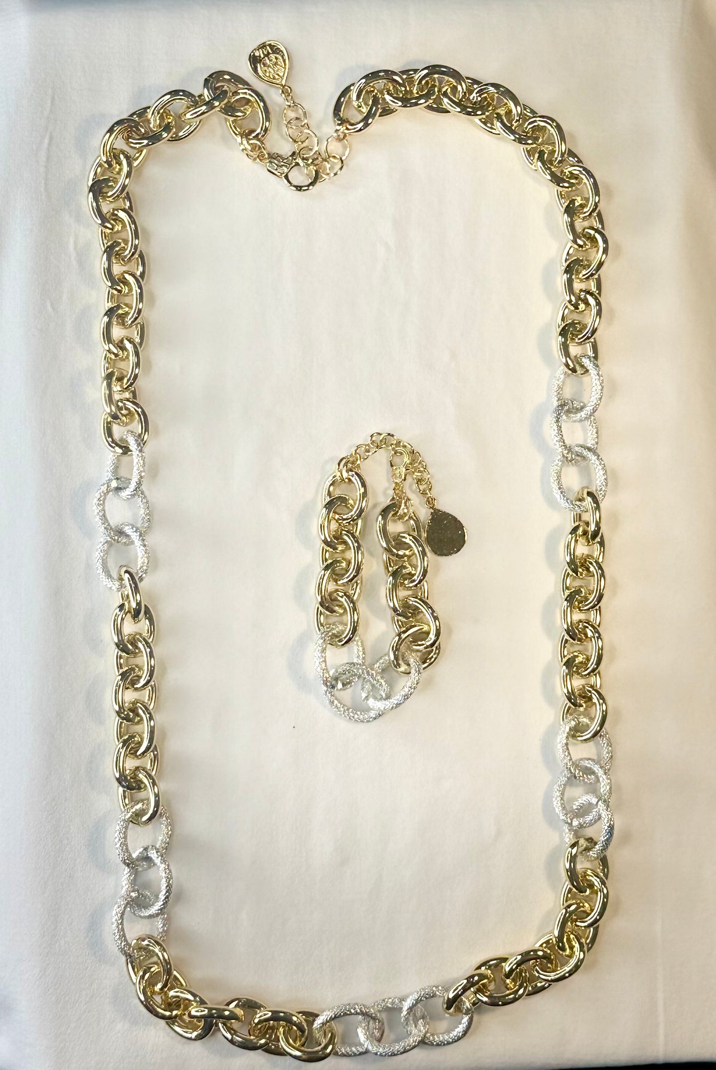 Gold & Silver Long Necklace
