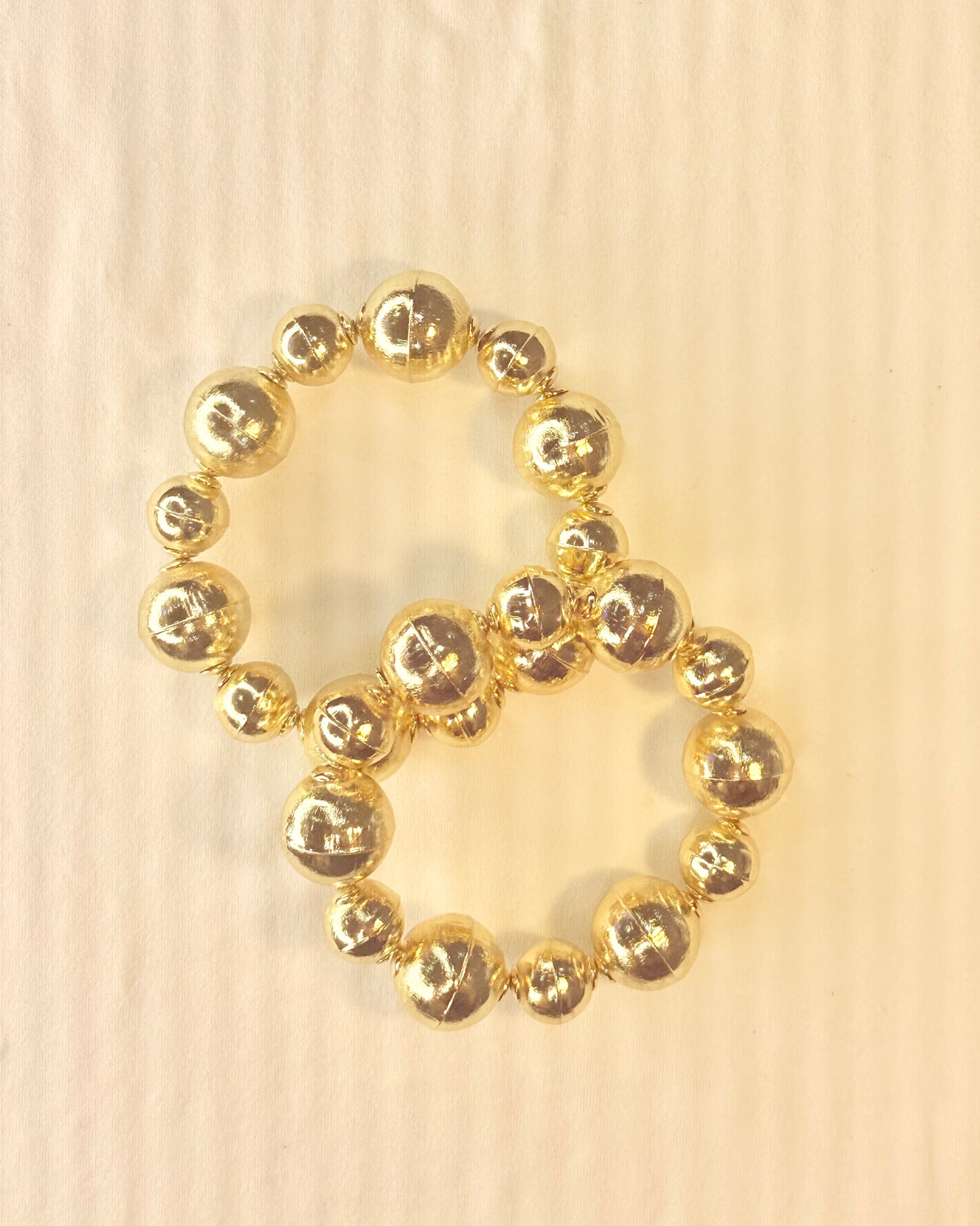 Golden Spheres Acrylic Bracelet