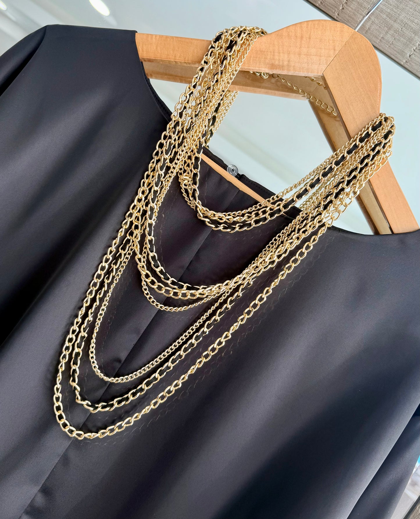 Black & Gold Multilayer Necklace