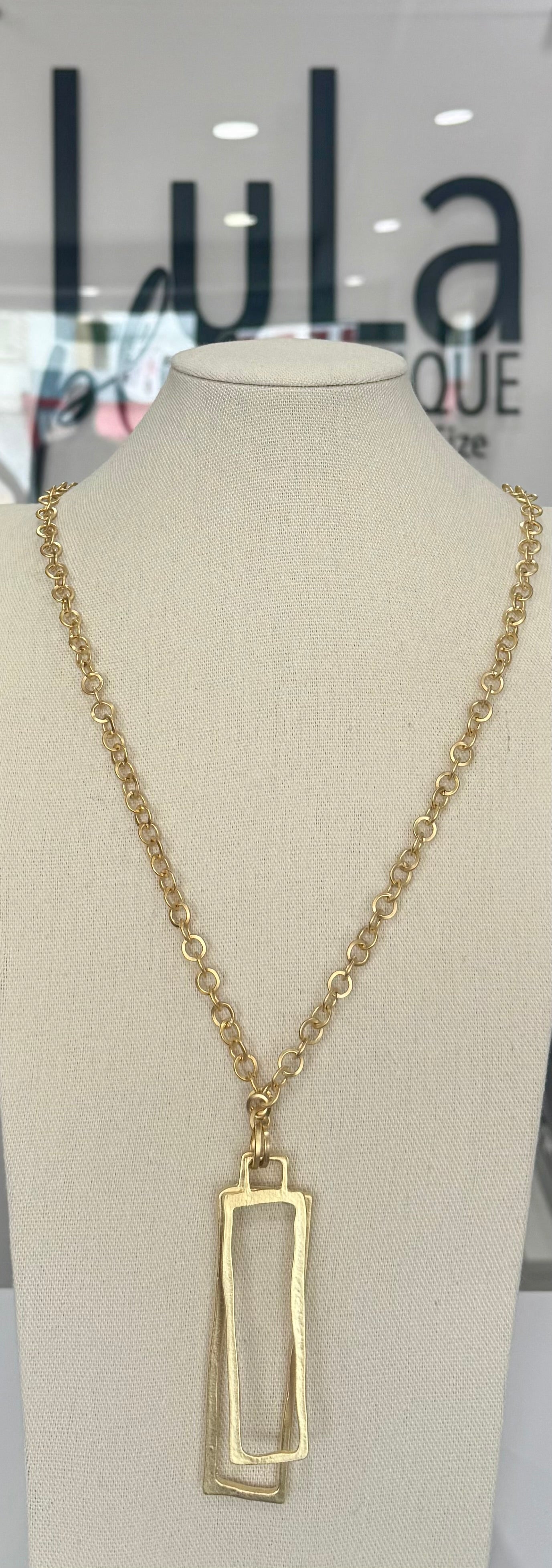 Rectangles Long Necklace