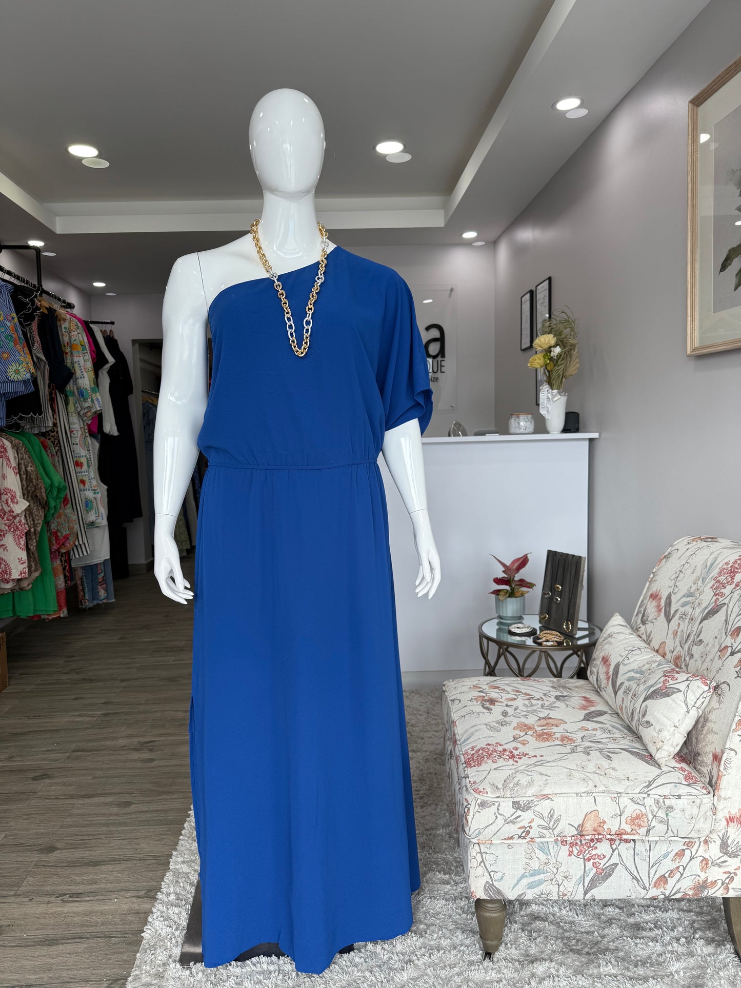 Royal One Shoulder Dress