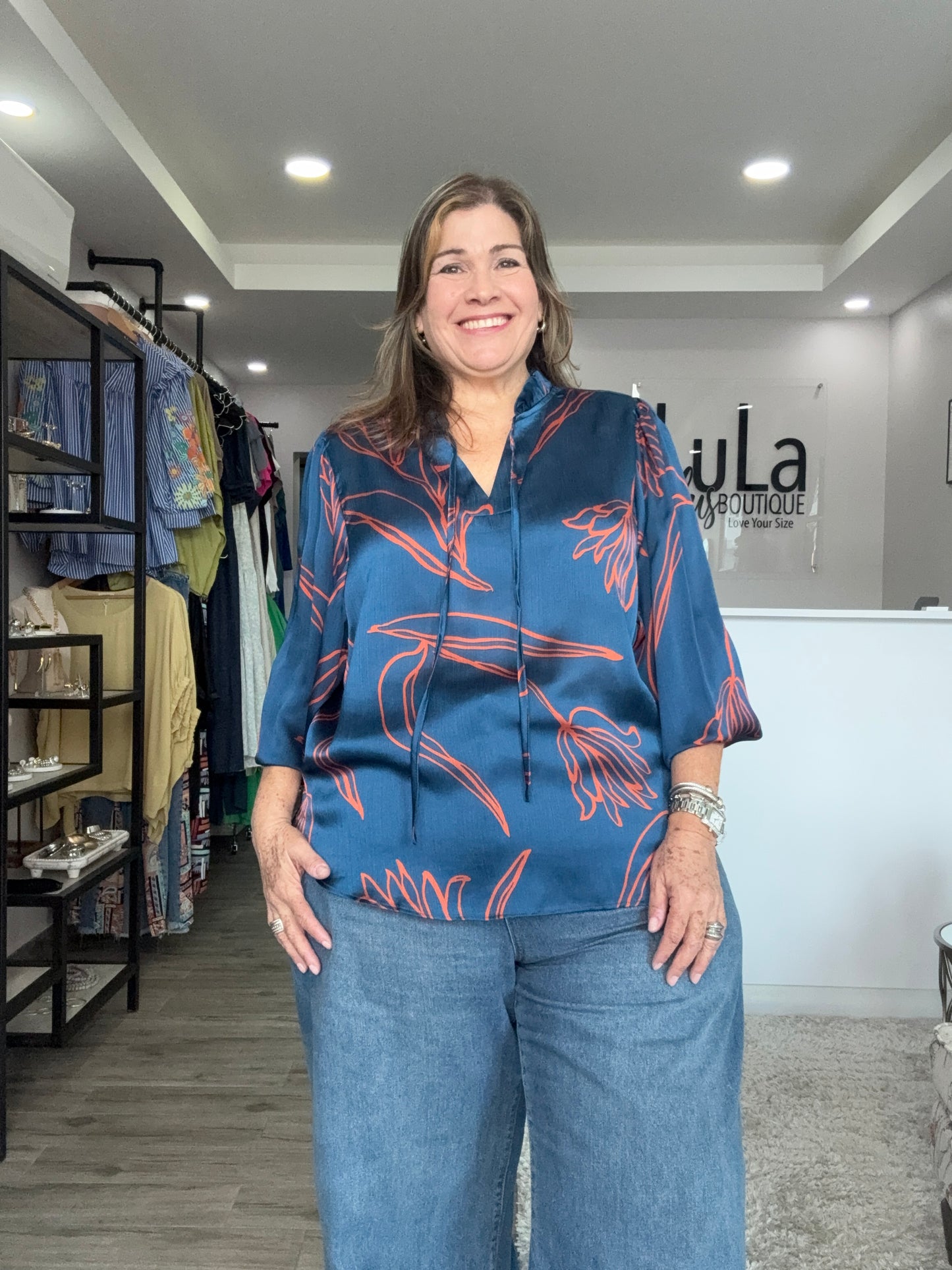 Marion Teal Blouse