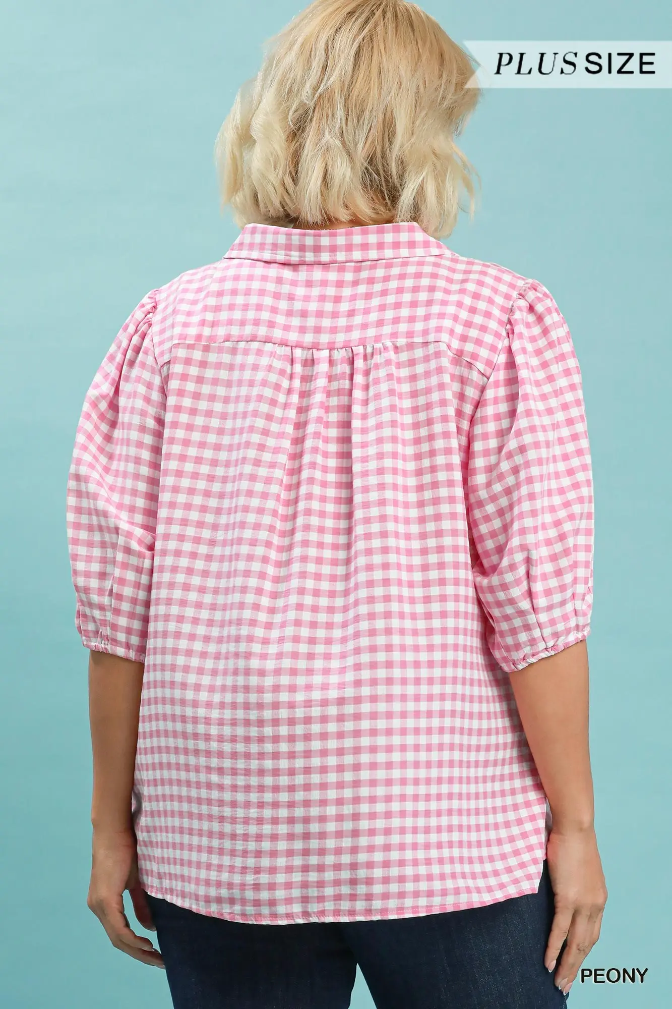 Pink Gingham Blouse