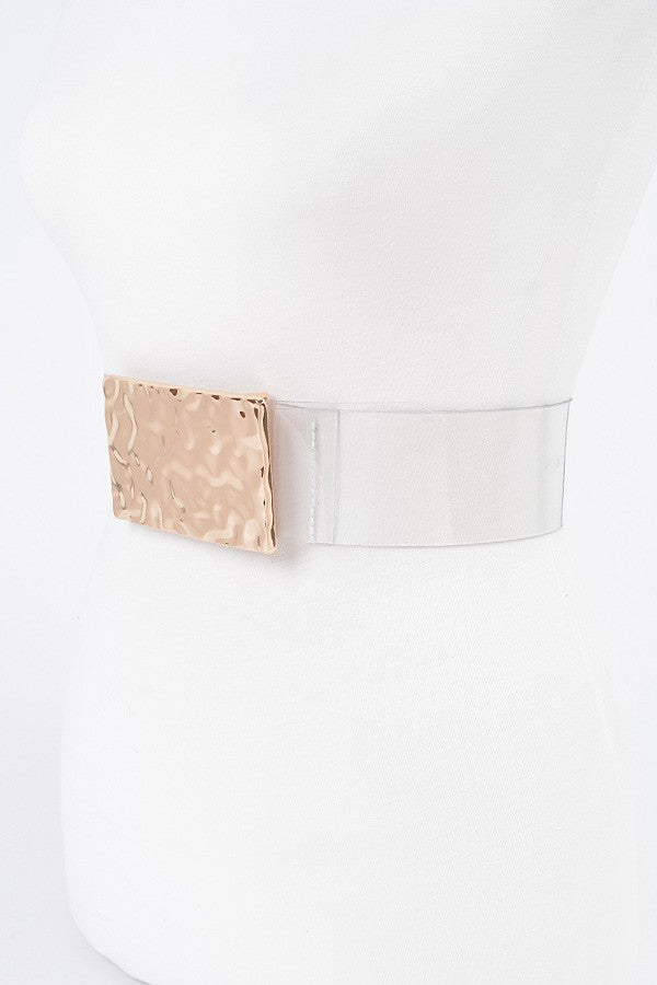 Vintage Buckle Clear Belt