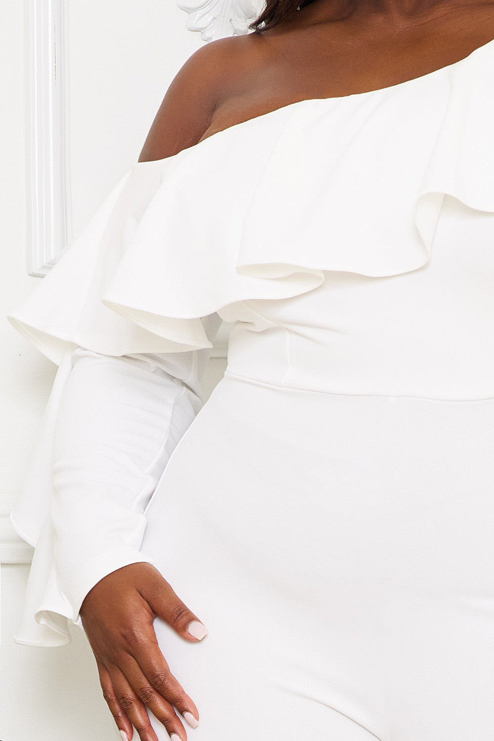 Ruffle One Shoulder Jumpsuit