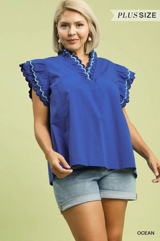 Adriana Blue Top