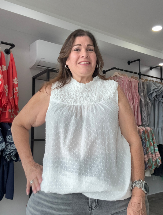 Elaine white top