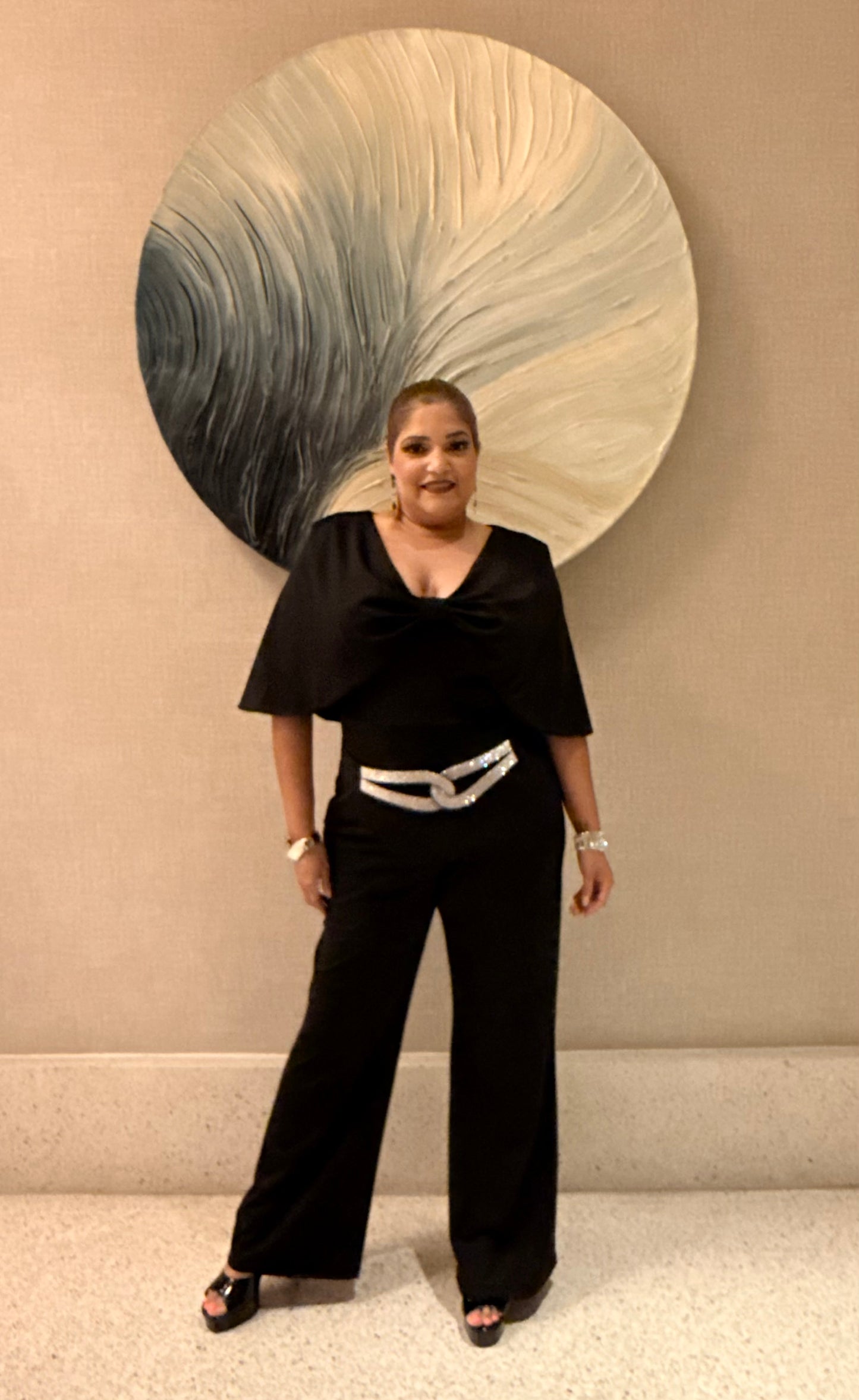 Cape Shoulder Jumpsuit