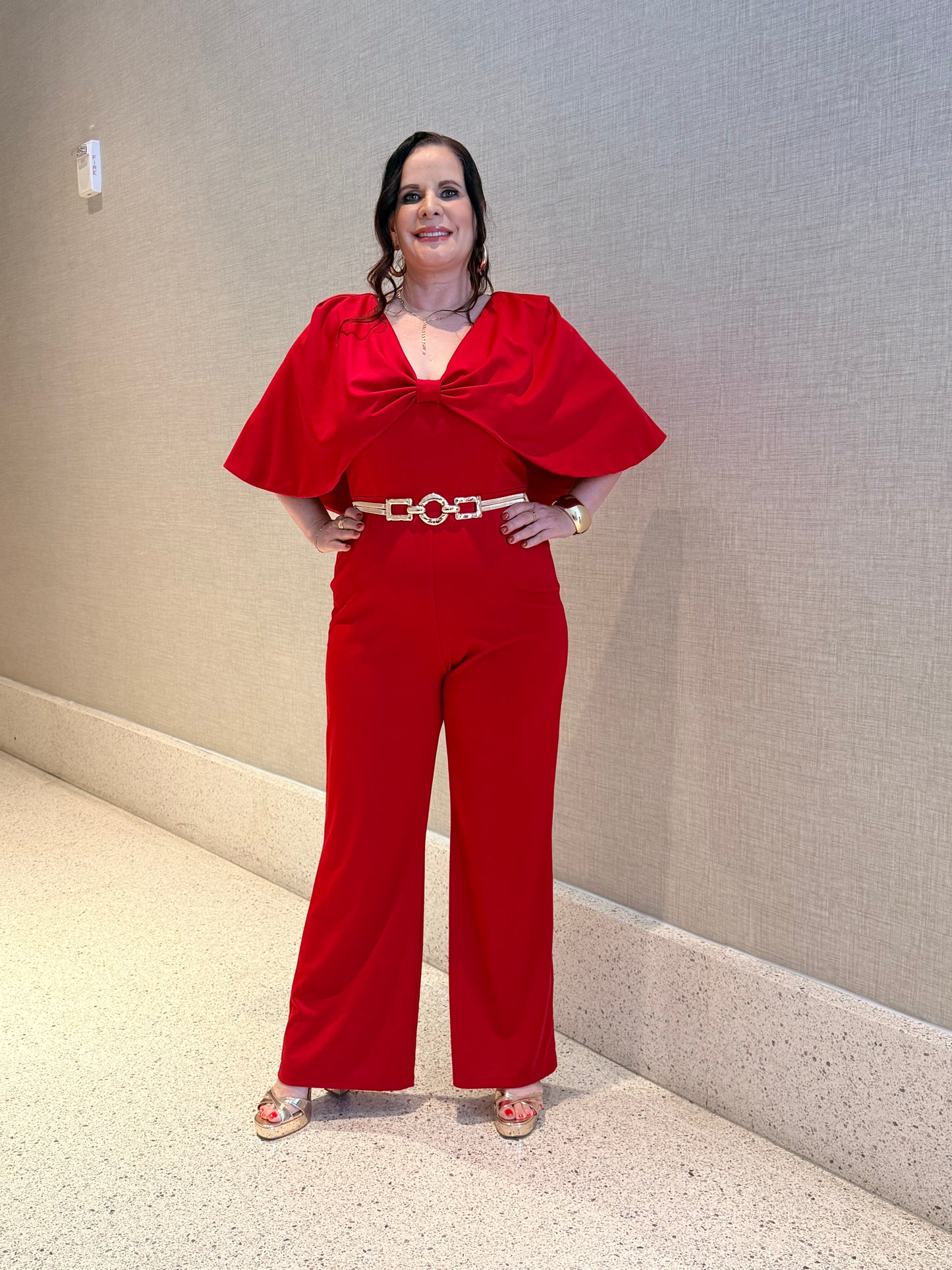Cape Shoulder Jumpsuit