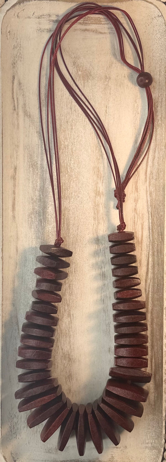 Wood Squares Necklace