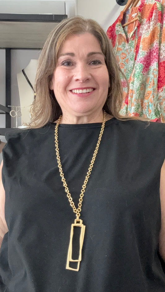 Rectangles Long Necklace