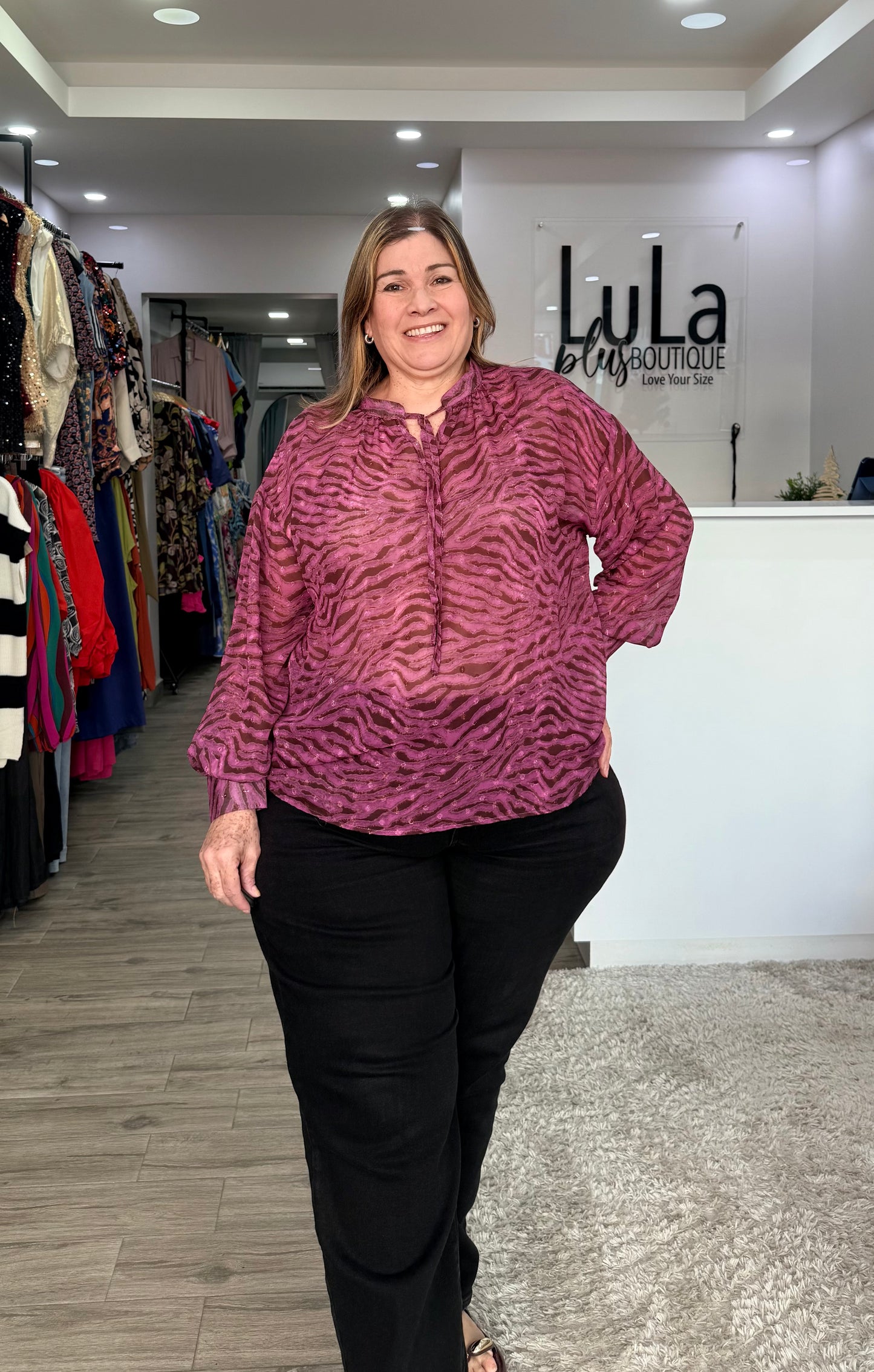 Zebra Print Blouse
