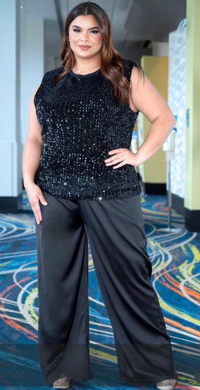 Muscle Sequin Top