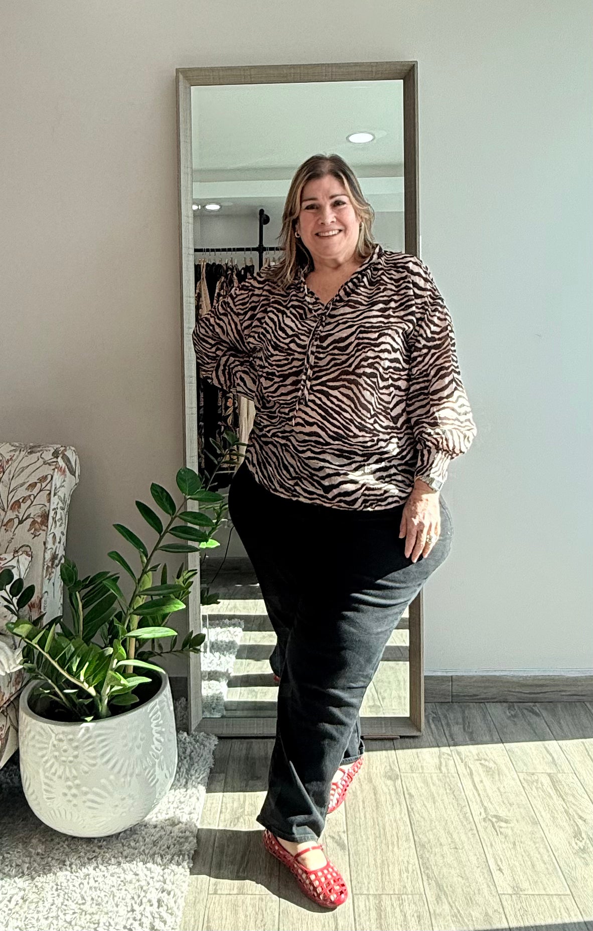 Zebra Print Blouse
