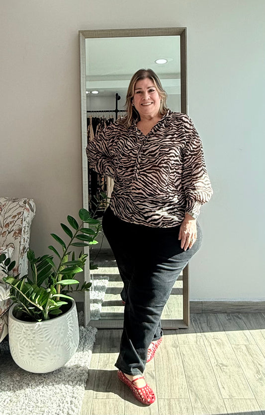Zebra Print Blouse