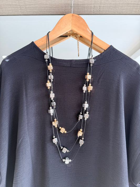 Squares Long Necklace