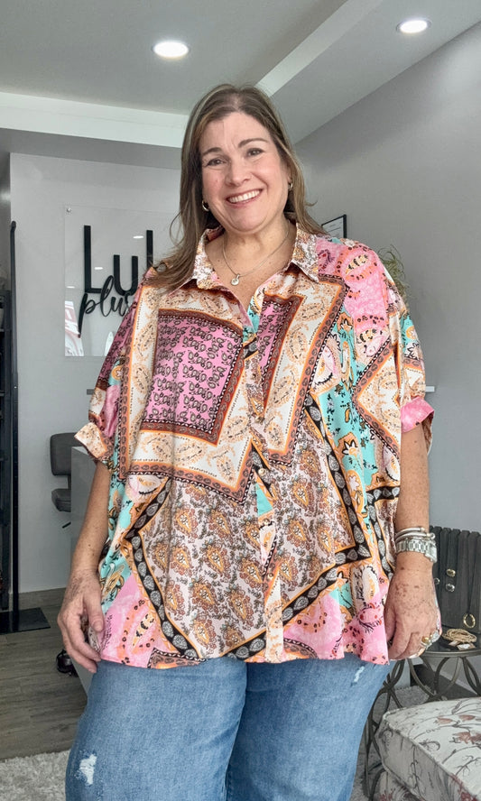 Bubble Pink Blouse