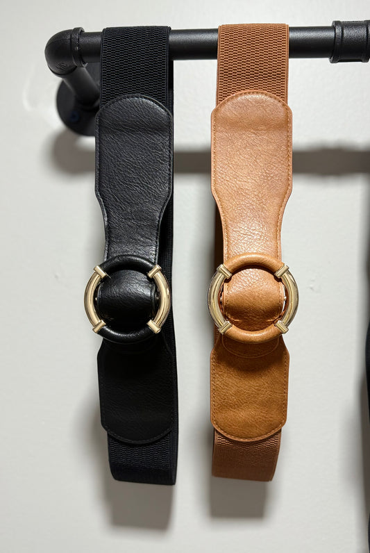 Round Golden Buckle Belt