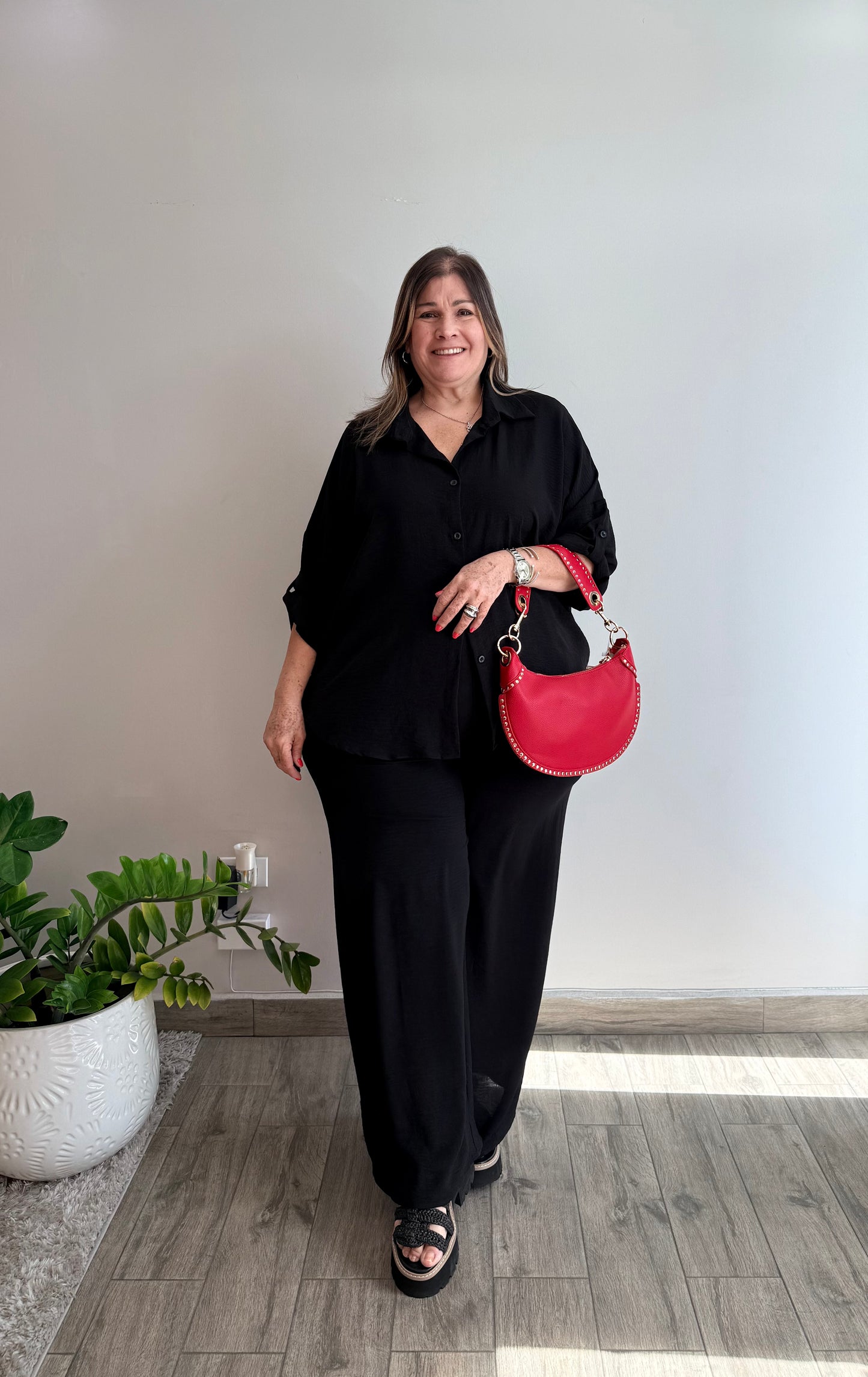 Molly Black Pant Set