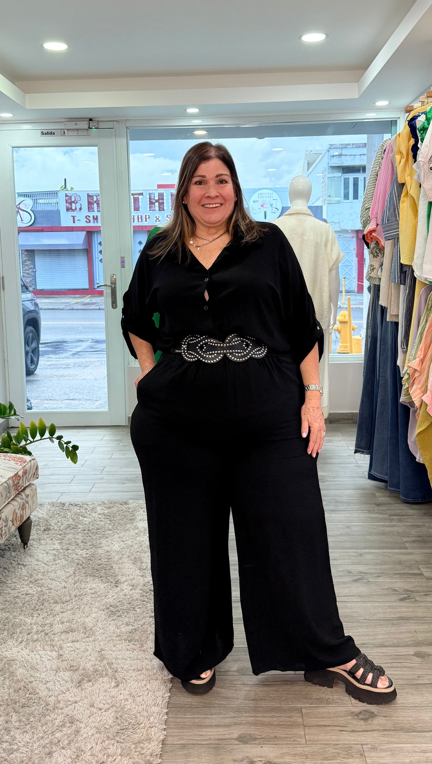 Molly Black Pant Set