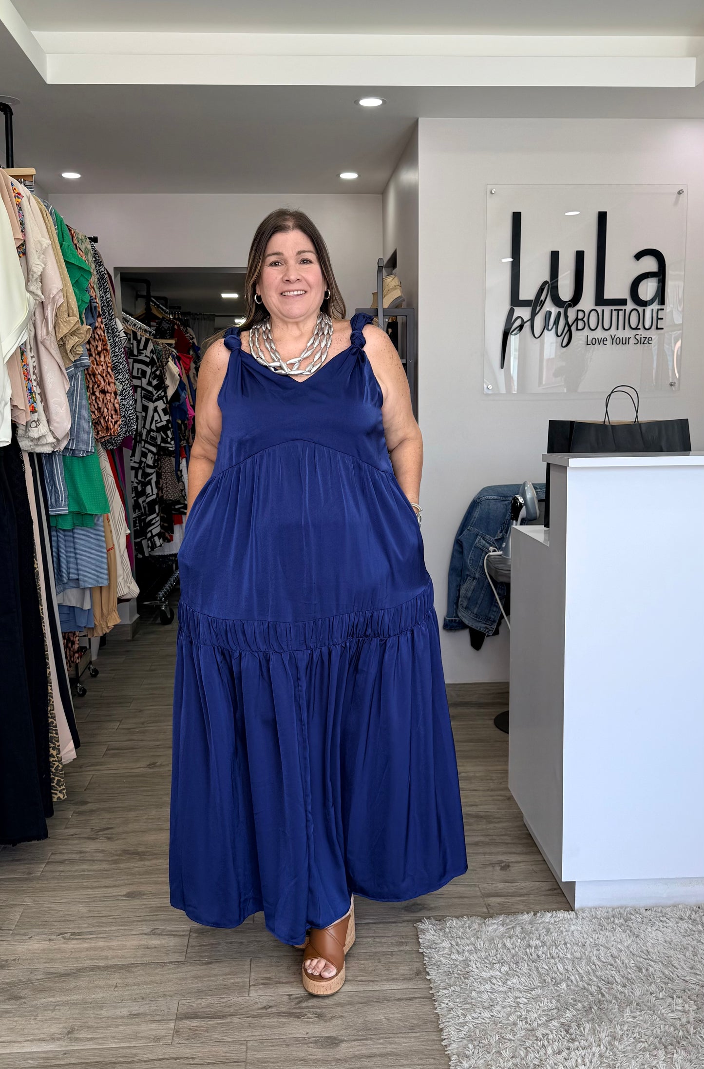Liza Navy Dress