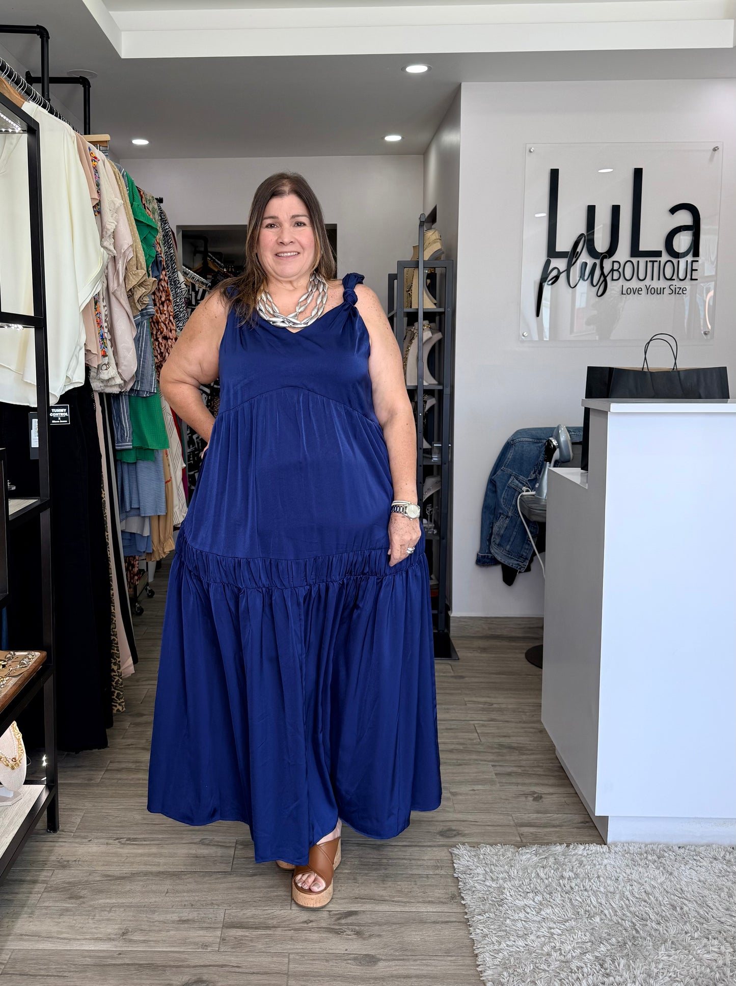 Liza Navy Dress