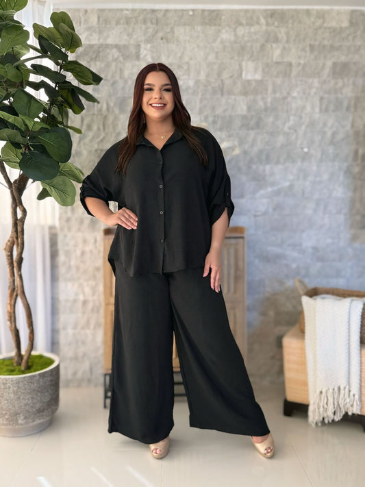 Molly Black Pant Set