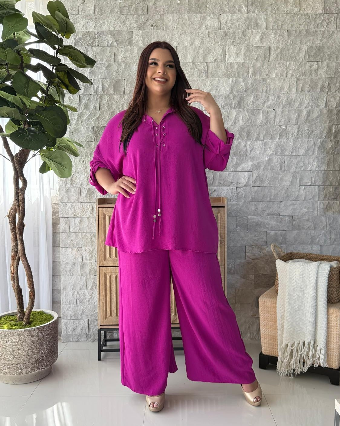Joy Magenta Pant Set
