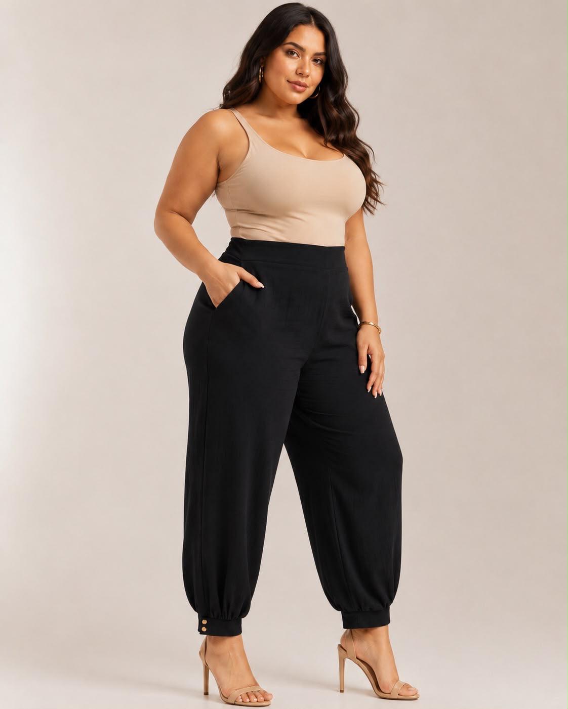 Balloon Black Pants