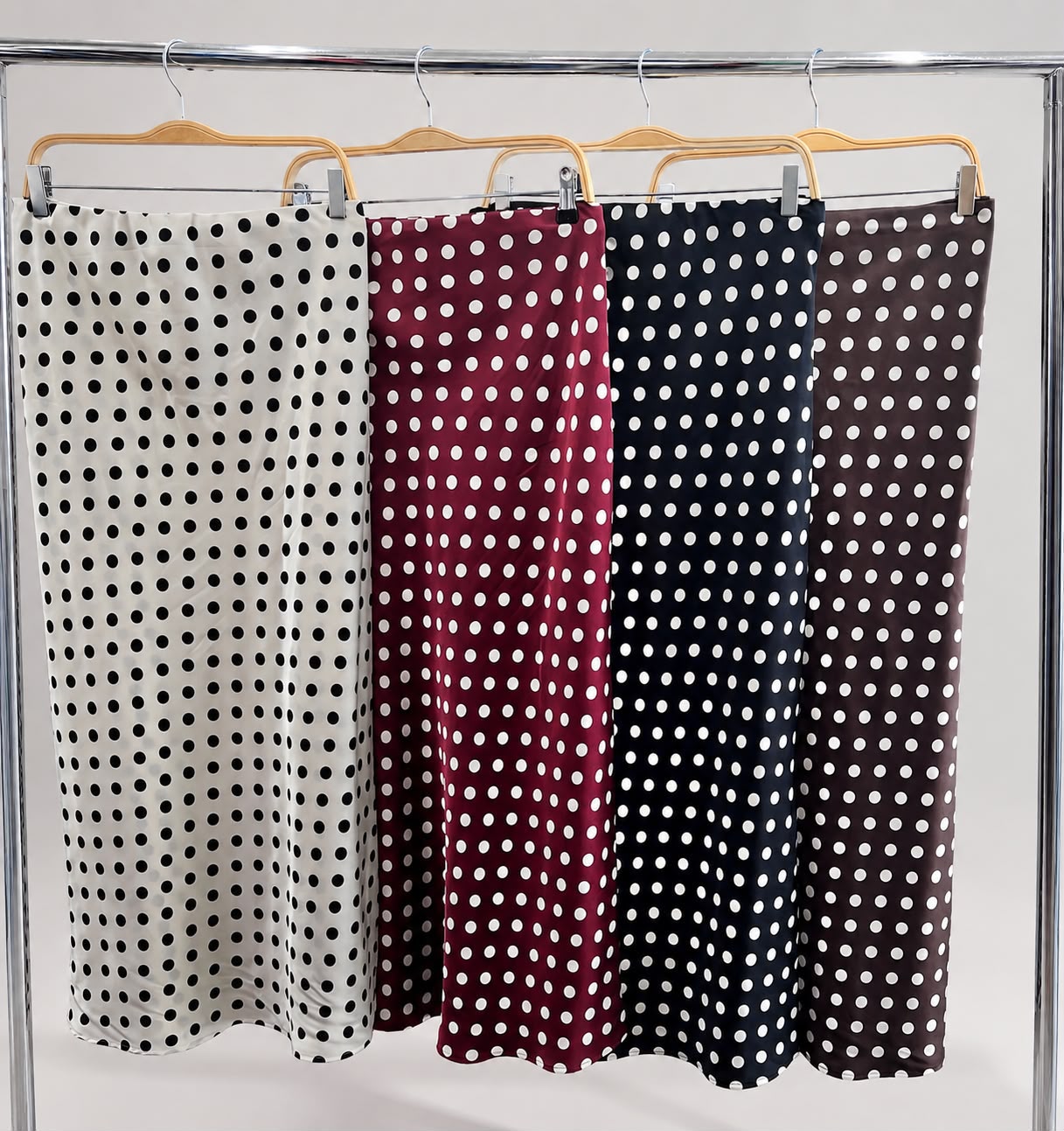 Polka Dots Satin Skirt