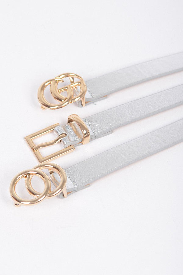 Thin Metal Buckle Belt