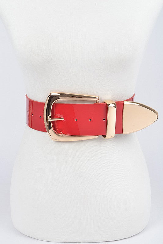 Patent Faux Leather Belt