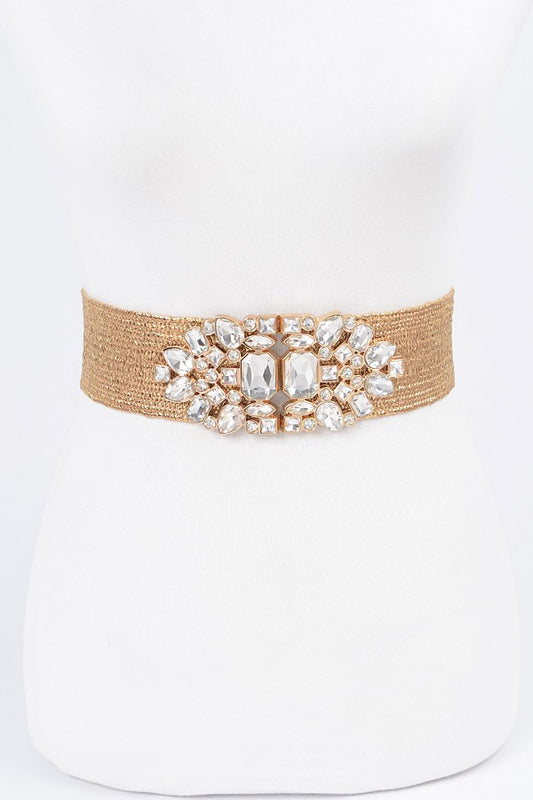 Crystal Straw Elastic Belt