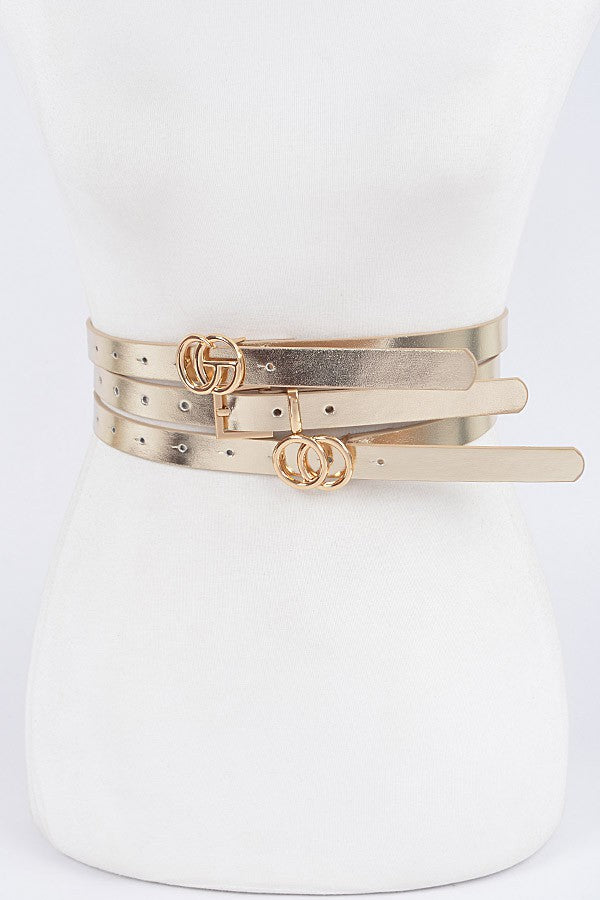 Thin Metal Buckle Belt