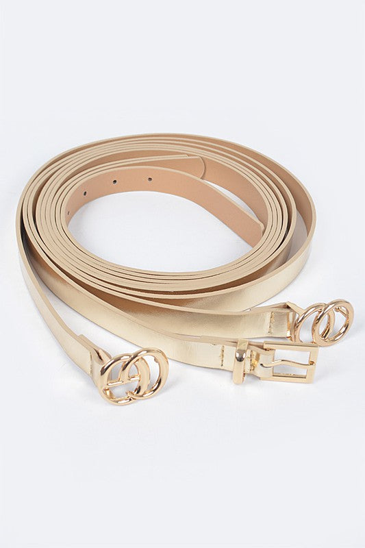 Thin Metal Buckle Belt