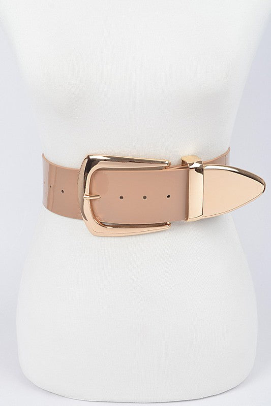 Patent Faux Leather Belt