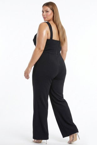 Elegant Satin Wrap Jumpsuit