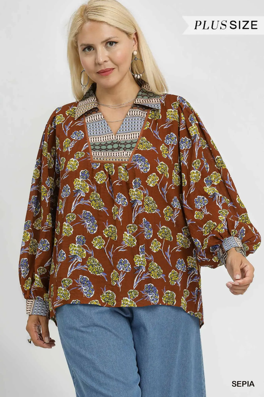 Mosaic Detail Blouse