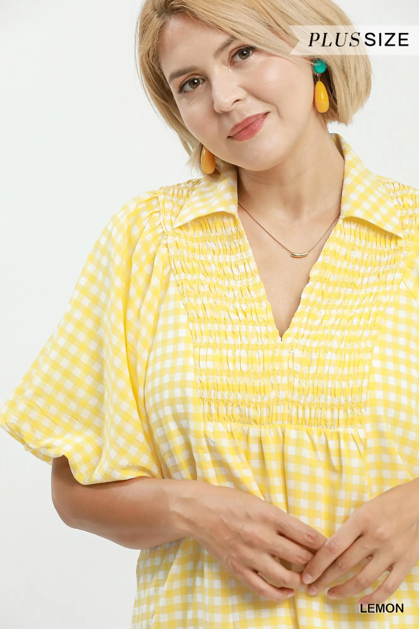 Yellow Gingham Blouse