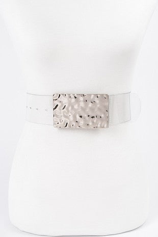 Vintage Buckle Clear Belt