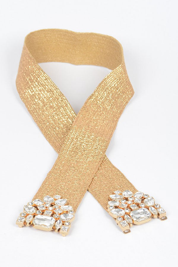 Crystal Straw Elastic Belt