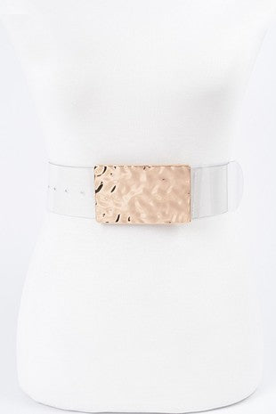 Vintage Buckle Clear Belt