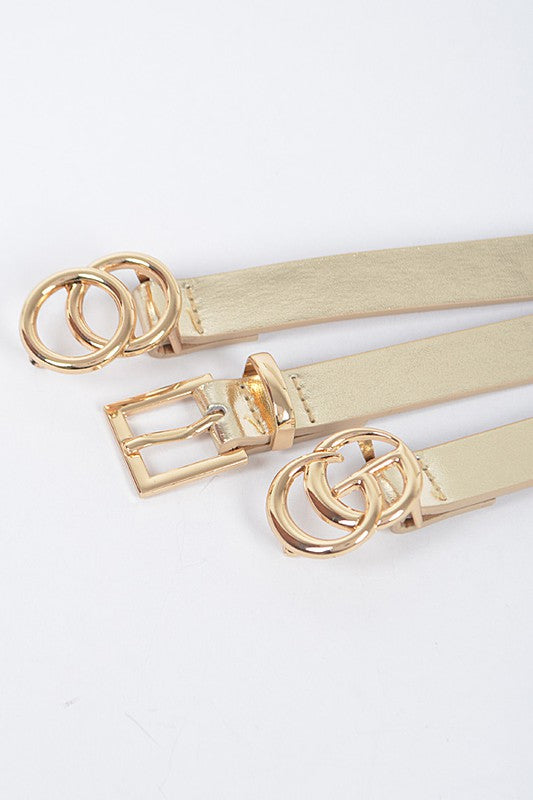 Thin Metal Buckle Belt