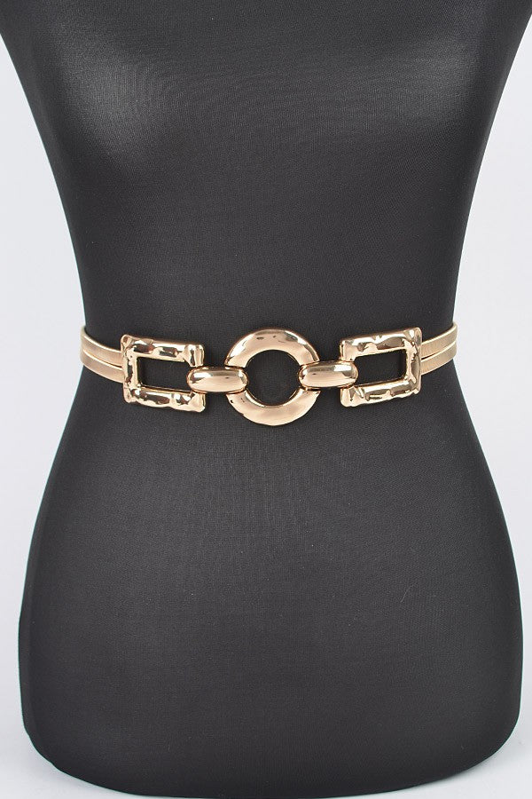 Golden Circle Hammered Belt