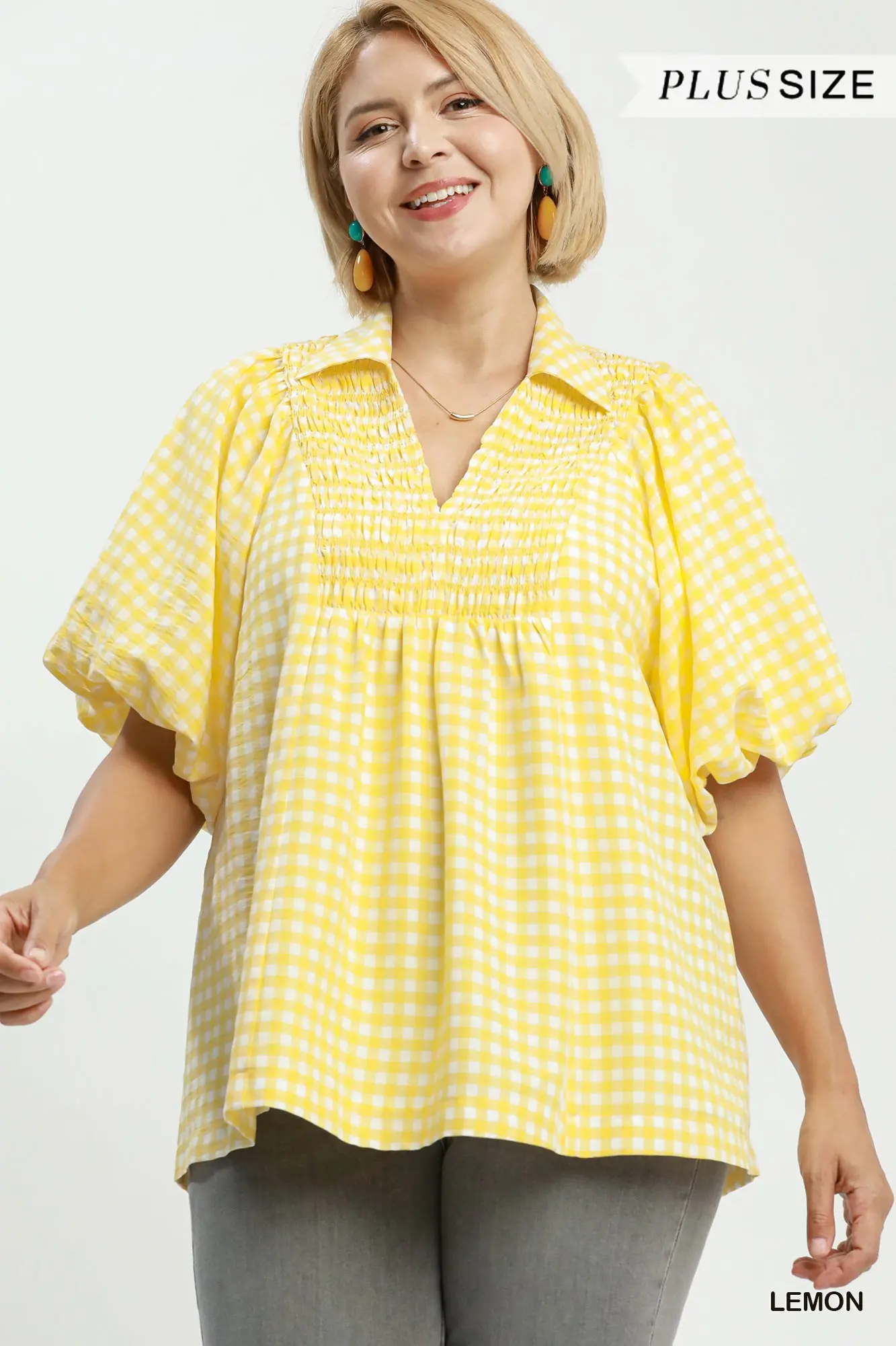 Yellow Gingham Blouse